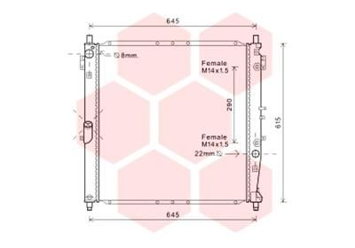 VAN WEZEL Радиатор, охлаждение двигателя 81002119